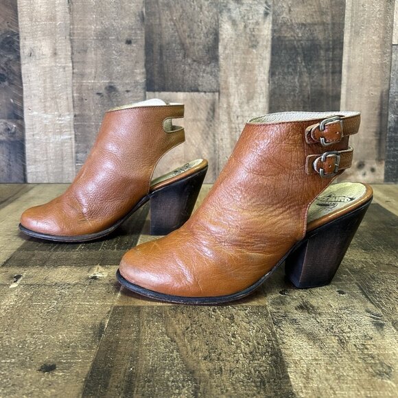 Freebird By Steven Smoke Leather Brown Mule Boots Booties Womens 9 - Picture 12 of 12